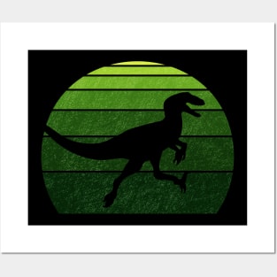 Raptor Retro Dino Shirt Gift Posters and Art